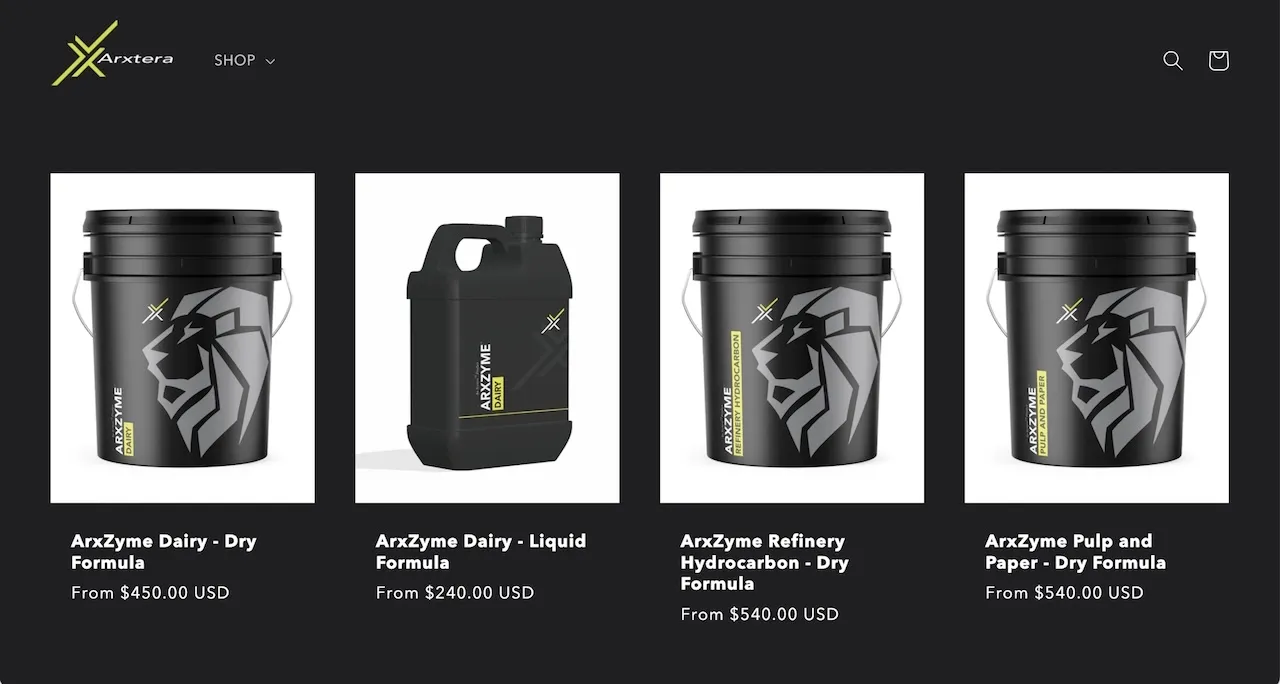 Arxtera online shop