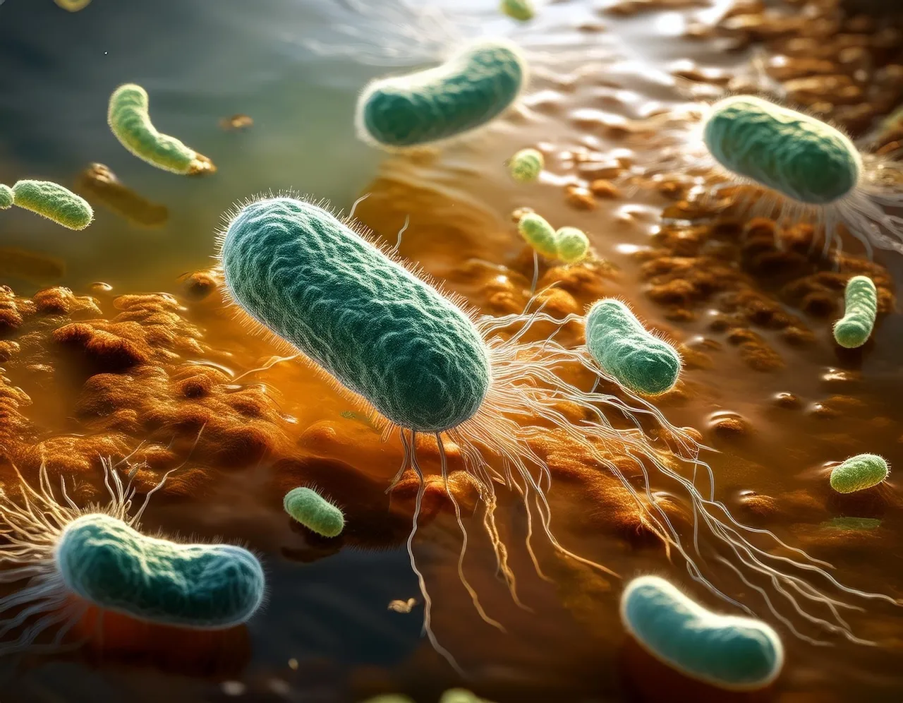 Bioaugmentation bacteria in wastewater.